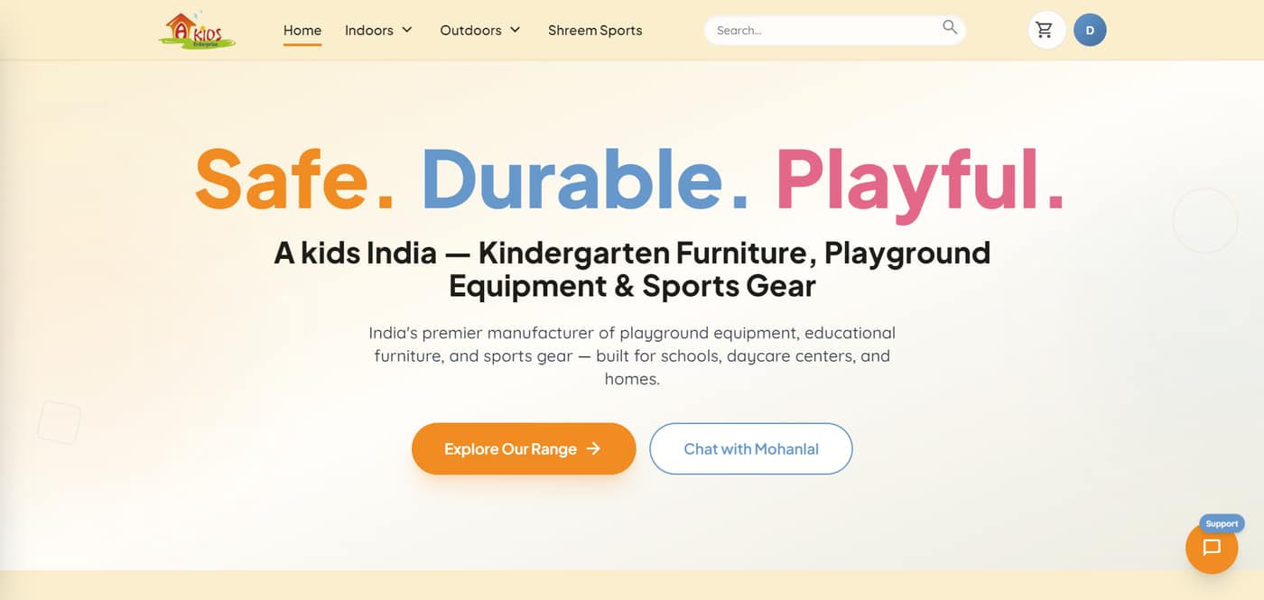 Akids Enterprise — E-commerce Platform project screenshot